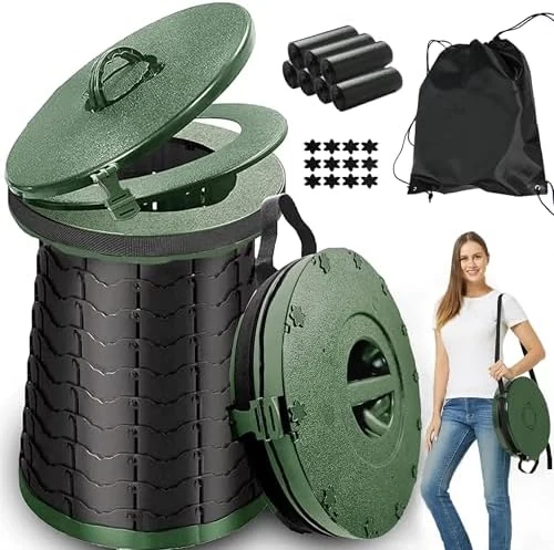 ALEVMOOM XXL Portable Toilet for Camping,880lbs Capacity,19.7 ...
