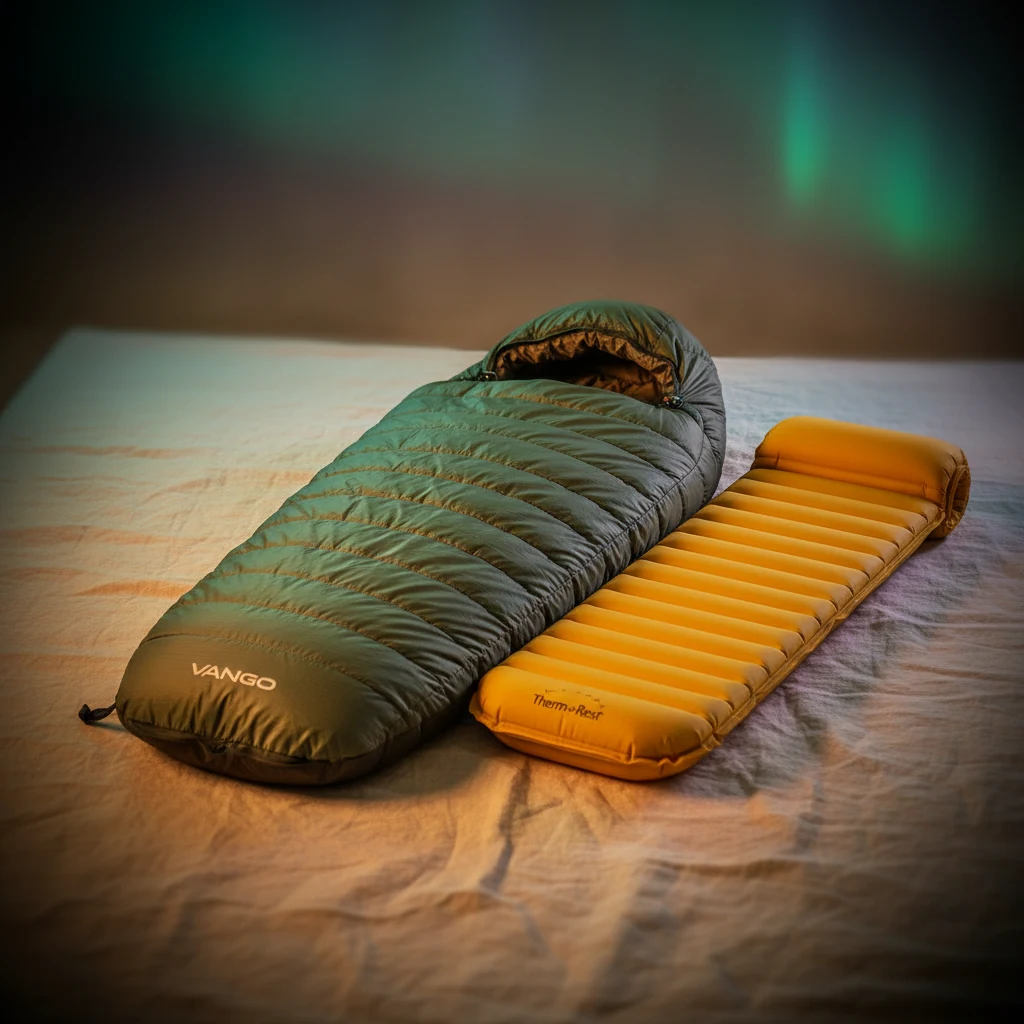Vango Nitestar Alpha 250 Sleeping Bag + Therm-a-Rest Mat